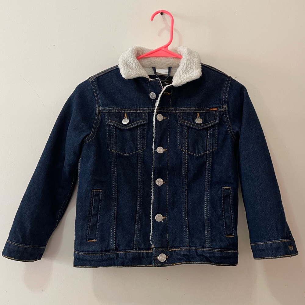Zara Sherpa Lined Jean Jacket
